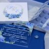 "Голубая гортензия" пригласительные акриловые