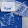 "Голубая гортензия" пригласительные акриловые