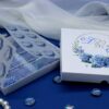 "Голубая гортензия" пригласительные акриловые